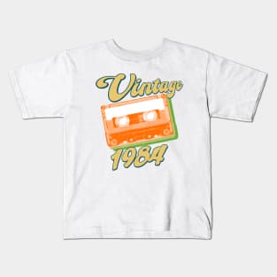 Vintage 1984 Retro Cassette Kids T-Shirt